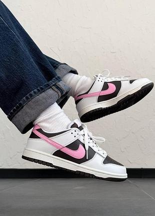 Женские кроссовки найк данк стильные повседневные nike sb dunk black pink grey 37 39