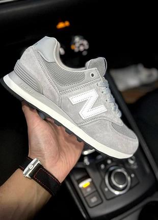 Кросівки жіночі new balance 574 light gray & white