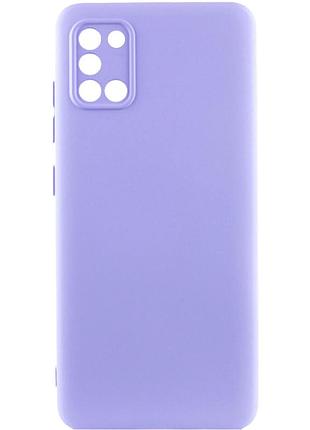 Чехол tpu getman liquid silk full camera для samsung galaxy a31 сиреневый / light purple