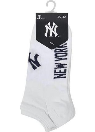 Шкарпетки new york yankees 3 pk sneaker білий уні 39-42