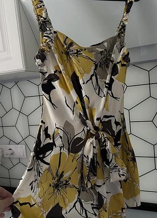 Шовкова 100% , коротенький шовковий сарафан