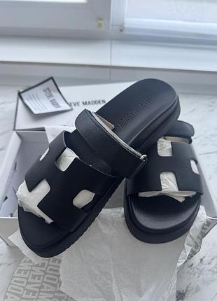 Шкіряні шльопанці steve madden