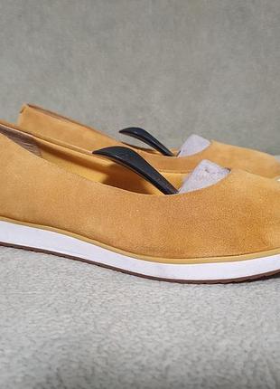 Натуральная замша,балетки,туфли clarks.
