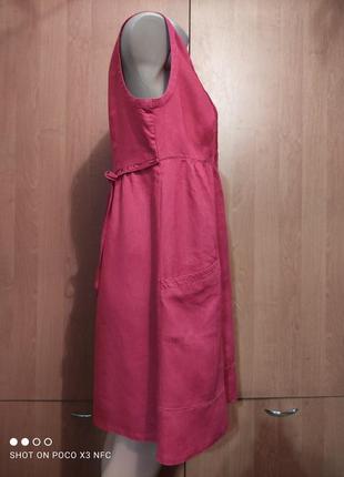 Обалденное льняное платье лен из льна пог-52 см4 фото