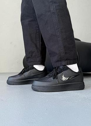 Чоловічі літні кросівки nike air force 1 low foamposite black