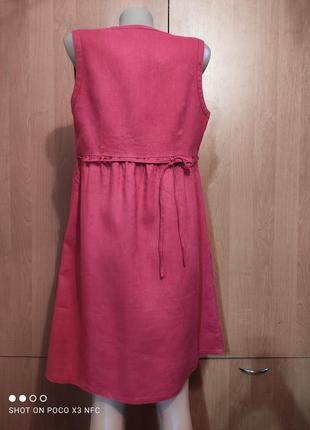 Обалденное льняное платье лен из льна пог-52 см5 фото