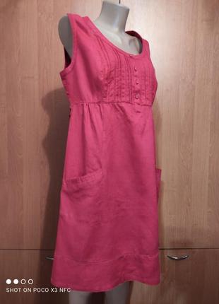 Обалденное льняное платье лен из льна пог-52 см3 фото
