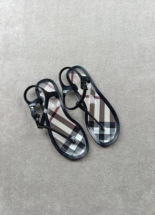 Винтажные шлепки сланцы burberry nove check vintage