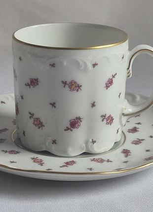 Коллекционная винтажная чайная пара rosenthal коллекции monbijou blütenteppich