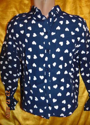 Стильная фирменная нарядная блузка рубашка poem .s-m
