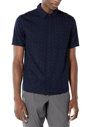 Чоловіча сорочка icebreaker mens cool-lite compass ss shirt midnight navy 💙