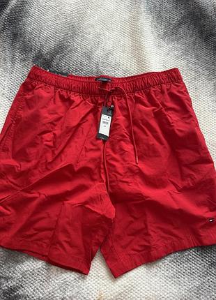 Чоловічі червоні шорти для плавання tommy hilfiger розмір л оригінал