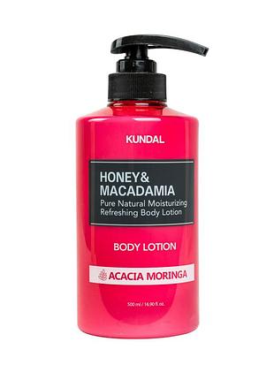 Лосьйон для тіла "акація морінга" kundal honey & macadamia pure body lotion acacia moringa, 500 мл