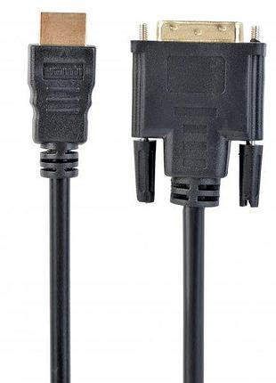 Кабель cablexpert cc-hdmi-dvi-0.5m, hdmi-dvi тато/тато, позолочені коннектори, 0,5 м