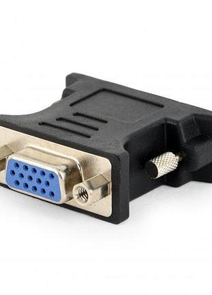 Адаптер cablexpert a-dvi-vga-bk, dvi-a 24-пин папа/vga 15-пин hd (3 ряда) мама