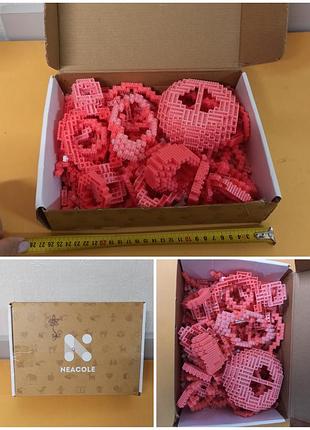 Конструктор magic blocks neacole рожевого кольору, без інструкції, багато детальок