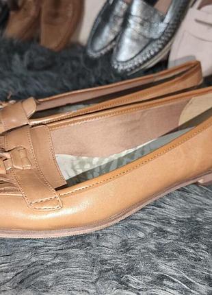 Clarks u95 38p кожаные балетки лоферы