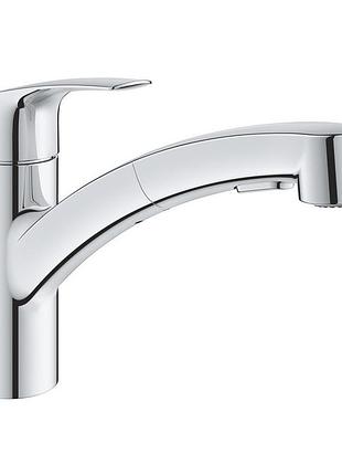 Смеситель для кухни с выдвижным изливом grohe eurosmart 30305001, хром