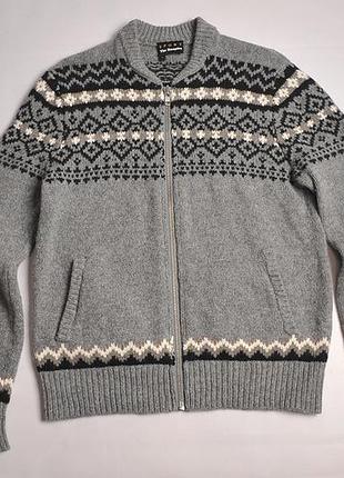 Мужской шерстяной вязаный свитер зоп the kooples paris knit sweater - l