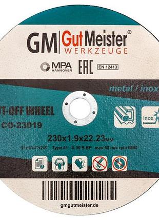 Диск відрізний по металу 41 14a ø230*1.9*22mm co23019