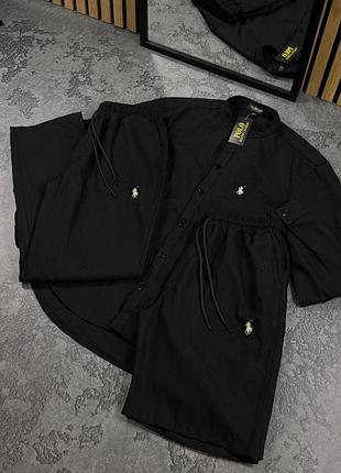 Комплект з шортами polo ralph loren чорний артикул: rl0007