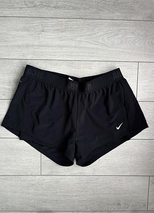 Чорні жіночі спортивні шорти для бігу найк nike circuit 2-in-1 woven running short black size l л розмір оригінал