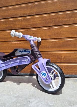 Велобег royalbaby фиолетовый, цельные колеса, от 1,5 лет