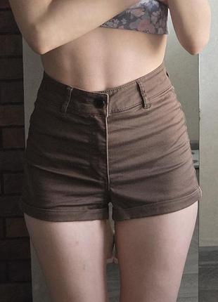 Шорты женские h&amp;m шоколадные р.32