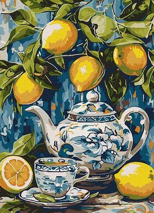 Картина по номерам - лимоны и керамика ©art_selena_ua