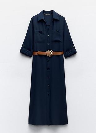Сукня-сорочка з паском від zara, розмір s