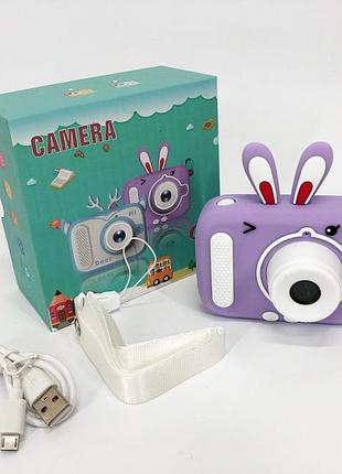 Детский цифровой фотоаппарат x900 rabbit. цвет: фиолетовый mb-71