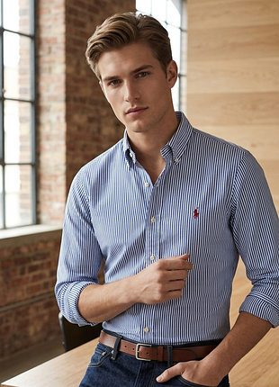 Мужская рубашка polo ralph lauren,брендовая рубашка мужская