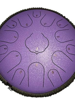 Глюкофон 15 нот 35 см tongue drum фіолетовий