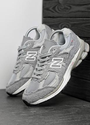 Мужские кроссовки нью баланс new balance 2002 r gray серый 41