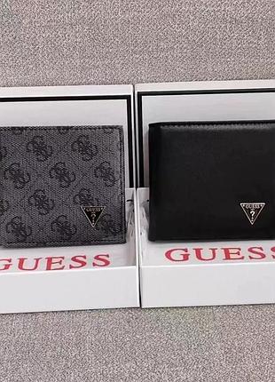 Гаманець guess чорний сірий монограмний гес
