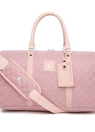 Jordan duffle monogram сумка рожева спортивна в зал nike