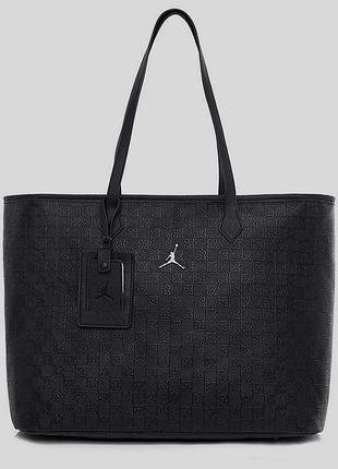 Сумка nike jordan monogram tote bag шопер чорна тоут сумка найк джордан в зал спортивна