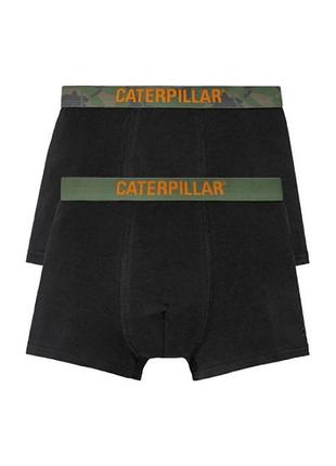 Труси чоловічі боксери caterpillar m чорні бавовняні (набір 2 шт.) на резинці нові сток