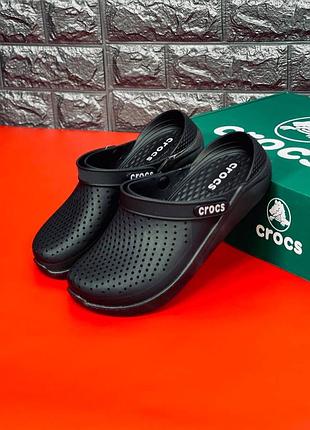 Чоловчі крокси 40 розмір мюлі сабо для чоловіків crocs чорні легкі остання пара !