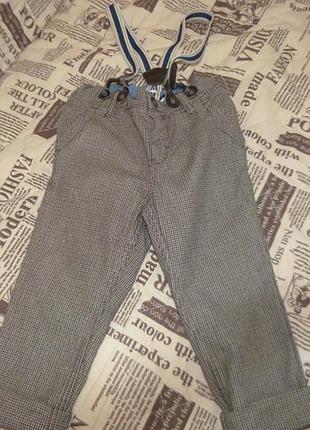 Стильні штанці на підтяжках h&m 12-18