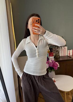 Нова біла кофта лонгслів h&m 6
