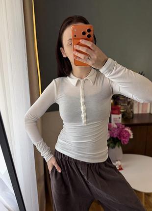 Нова біла кофта лонгслів h&m 8