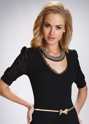 Блуза из вискозы с кружевом eldar s black / польша