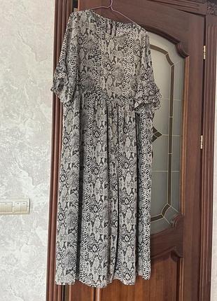 ✨ легка сукня зі зміїним принтом та воланами ✨