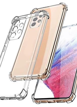 Чохол-накладка getman ease logo tpu для samsung galaxy a13 4g, прозорий захисний кейс із посиленими кутами, захистом камери