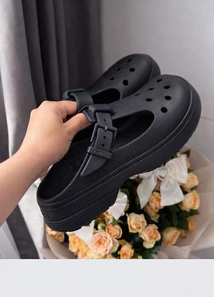 Crocs mary jane чорні w8 24,5-25 см