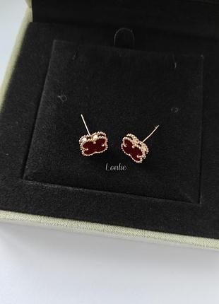 Трендові сережки міні в силі van cleef