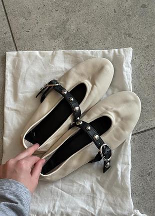 Балетки шкіряні zara