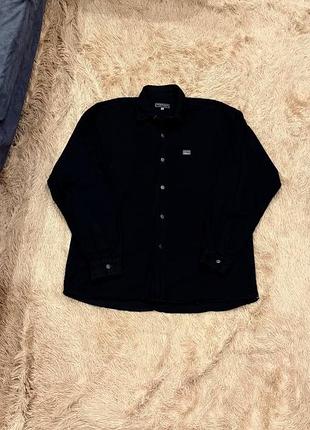 Чорна сорочка черная рубашка versace jeans couture версаче джинс кутюр vintage винтаж