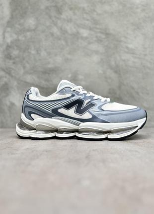 Мужские кроссовки стильные нью баланс new balance 2000 white gray 41